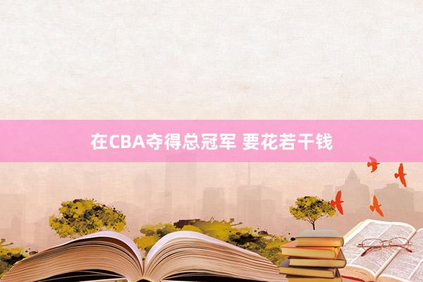 在CBA夺得总冠军 要花若干钱