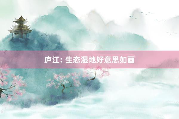 庐江: 生态湿地好意思如画