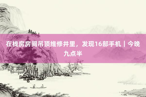 在栈房房间吊顶维修井里，发现16部手机｜今晚九点半