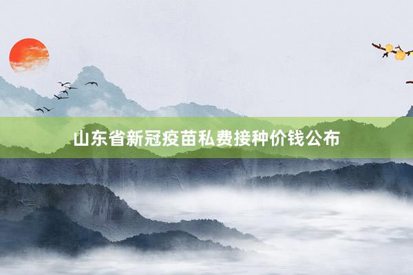 山东省新冠疫苗私费接种价钱公布