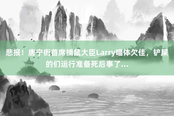 悲报！唐宁街首席捕鼠大臣Larry喵体欠佳，铲屎的们运行准备死后事了...