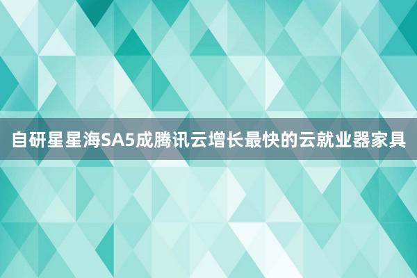 自研星星海SA5成腾讯云增长最快的云就业器家具