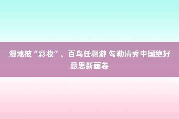 湿地披“彩妆”、百鸟任翱游 勾勒清秀中国绝好意思新画卷