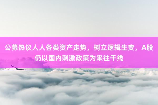 公募热议人人各类资产走势，树立逻辑生变，A股仍以国内刺激政策为来往干线